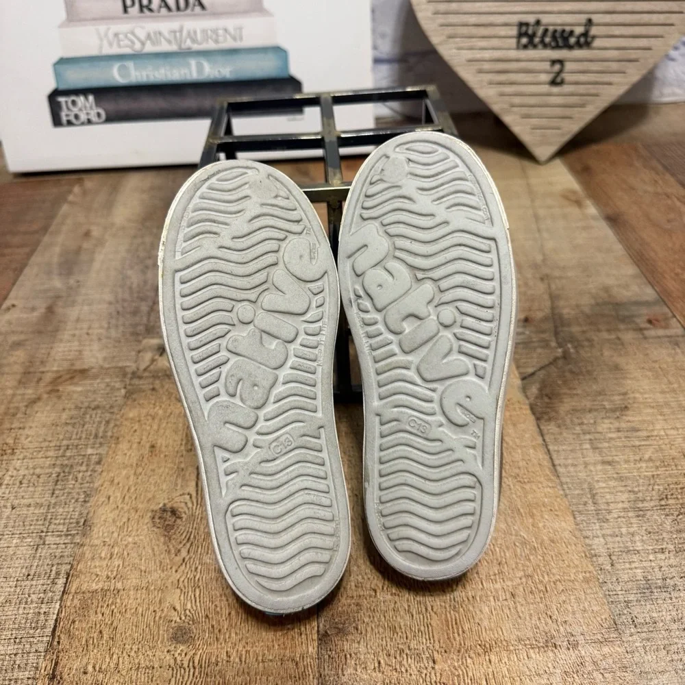 Native Jefferson Metal Bling Glitter Waterproof Slip On Sneakers C 13